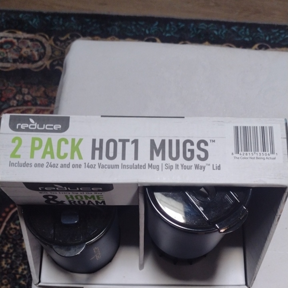 Reduce 2-Pack Insulated Coffee Mugs in Navy Blue - Picture 2 of 3